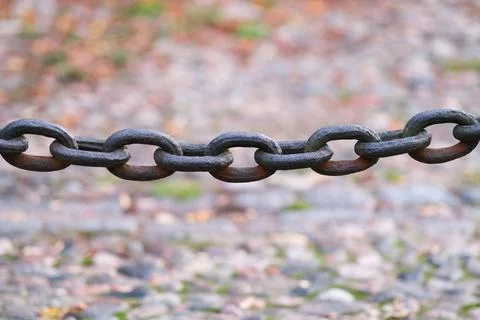 A rusty metal chain Stock Photos