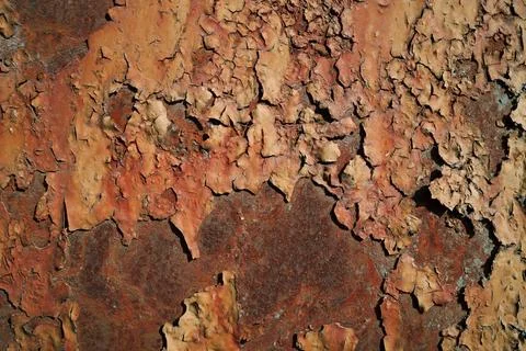 Rusty metal crack surface texture background . Macro shot , close up Stock Photos