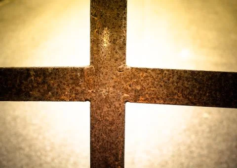Rusty metal cross Stock Photos