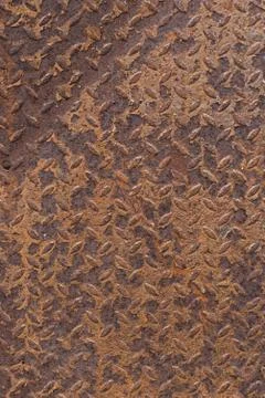 Rusty metal diamond pattern plate Stock Photos