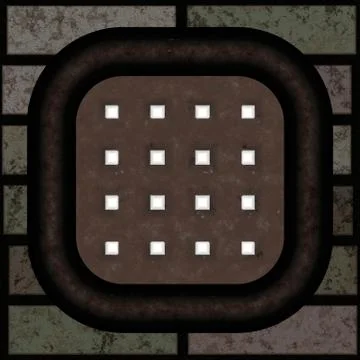 Rusty metal grille Stock Illustration