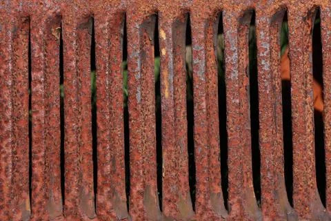 Rusty metal grille Stock-Fotos