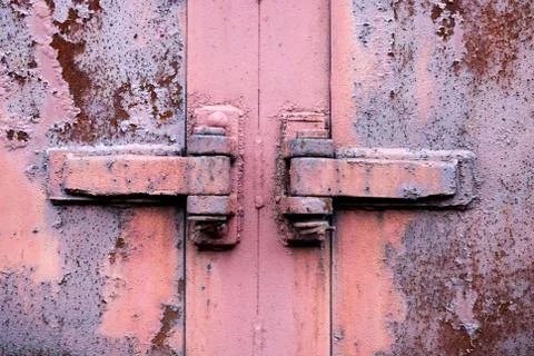 Rusty metal hinge Stock Photos