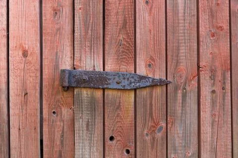 Rusty metal hinge. Stock Photos