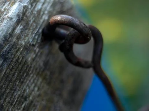 Rusty metal hook Stock Photos