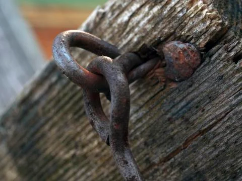 Rusty metal hook Stock Photos