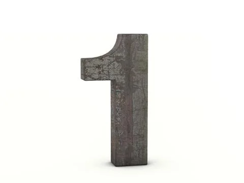 Rusty metal number one Stock Illustration