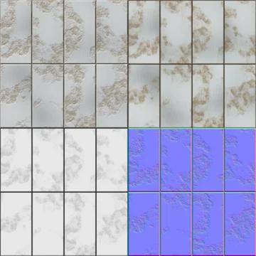 Rusty metal panels seamless generated hires texture (diffuse, bump and normal Stock Illustration