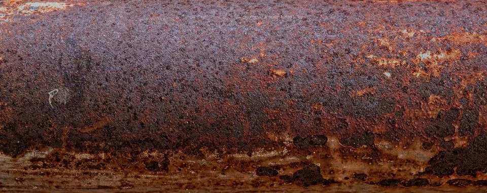 Rusty metal pipeline surface Stock Photos