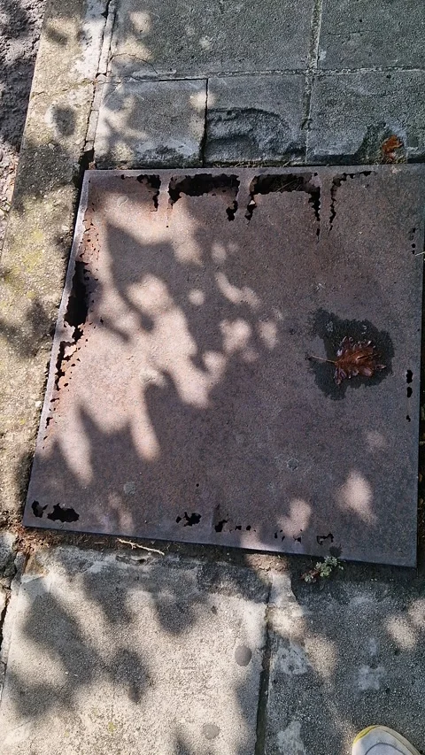 Rusty Metal Plate with Shadows Stock Footage 318291986