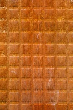 Rusty metal plate square shape checkered pattern Foto stock