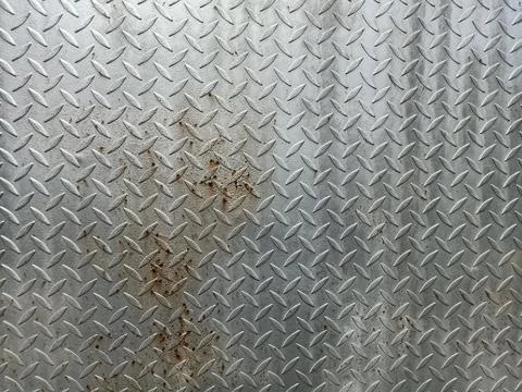Rusty metal plate texture materials that used for walkway or bordes Foto stock
