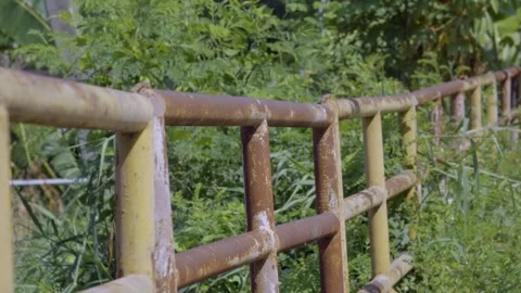 Rusty Metal Railing Texture Stock Footage 338343227