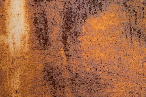 Rusty metal surface. The aging process of iron. Oxidation and corrosion Foto stock