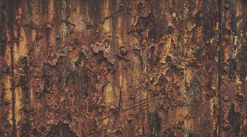 Rusty metal surface with orange texture. Fotos Stock