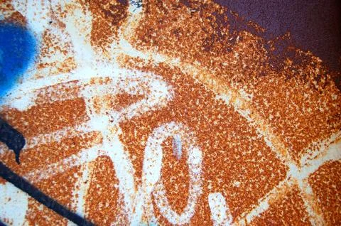 Rusty metal surface with paint Stock-Fotos
