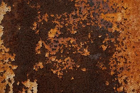 Rusty metal surface with peeling texture Stock Photos