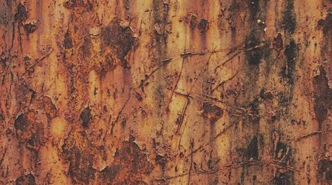 Rusty metal surface with scratches. Fotos Stock