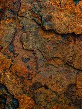 Rusty Metal Surface Texture with Cracked Corrosion Pattern Background Stock Photos