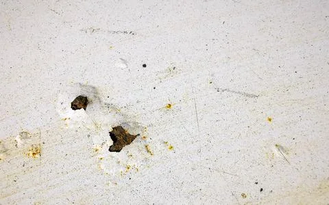 Rusty metal surface with white cracked paint texture pattern Thailand. Stock Photos
