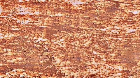 Rusty metal texture for the background. Corrosion of the painted surface Stock Photos