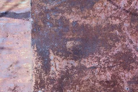 Rusty metal texture, rusty and oxidized metal background. Old metal iron wall Stock Photos