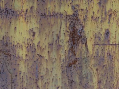Rusty metal texture. Rusty painted metal surface texture. Stock Photos