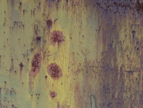 Rusty metal texture. Rusty painted metal surface texture. Stock Photos