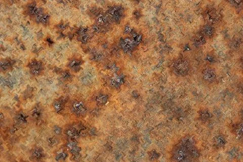 Rusty metal texture with an unusual pattern Stock Illustration