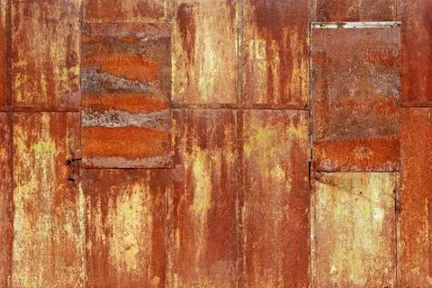 Rusty metal wall surface Stock Photos
