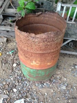 Rusty metallic frame background Stock Photos