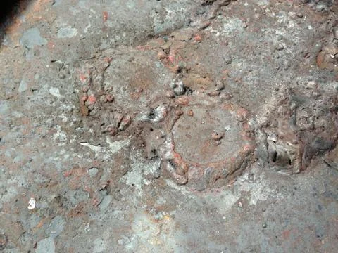 Rusty metallic frame background Stock Photos