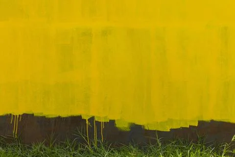 Rusty metallic wall background yellow old paint . High quality and resolution Stock Photos