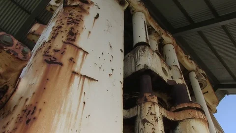 A rusty metals house Stock Footage 84941067