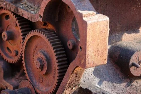Rusty mining machinery. abandoned old tin mining equipment.	 Stock Photos