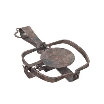 Rusty Mousetrap 3D rendering Stock Illustration