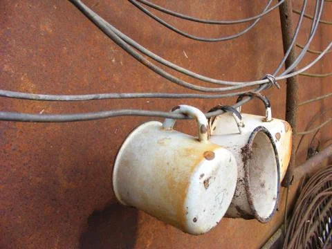Rusty Mugs Stock Photos