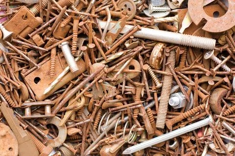 Rusty nail background Stock Photos