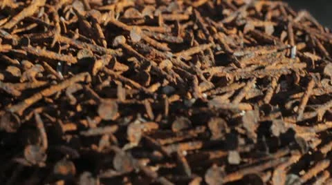 Rusty Nails Stock Footage 15283901
