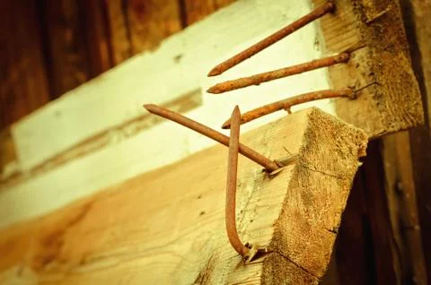 Rusty nails Stock Photos