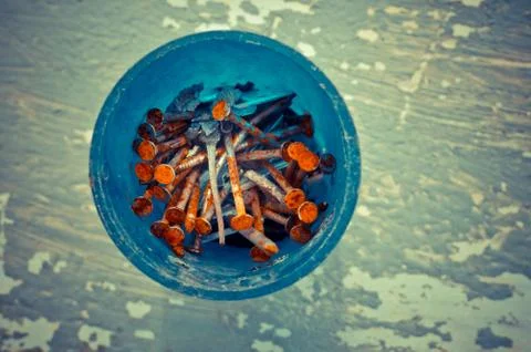 Rusty nails Stock Photos