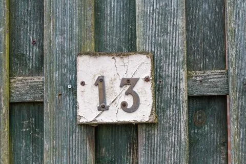 Rusty number 13 Stock Photos