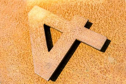 Rusty number four Stock Photos