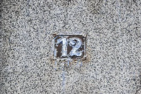 Rusty Number Twelve Texture Foto stock
