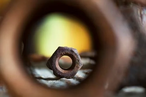 Rusty nut Stock Photos