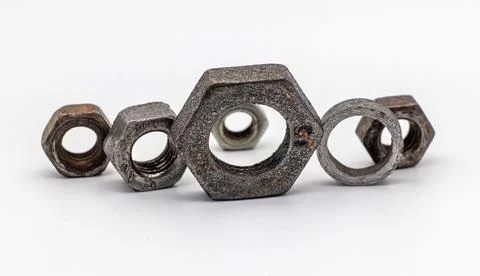 Rusty Nuts Foto stock