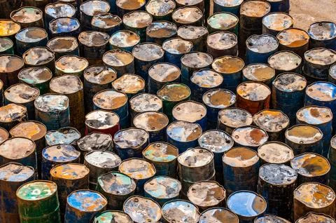 Rusty Oil Drums Stock Photos