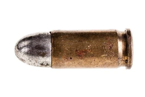 Rusty old bullet  isolated Stock Photos