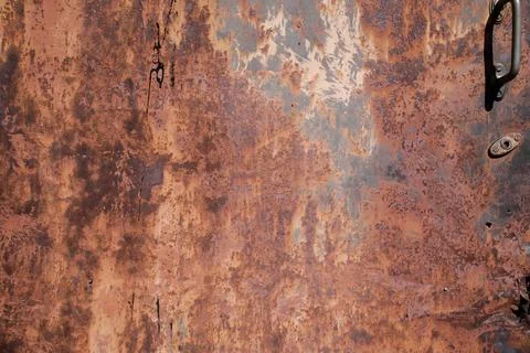 Rusty old, corroded iron texture. Iron shabby wall in full screen. Stock Photos