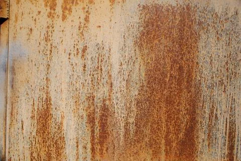 Rusty old, corroded iron texture. Iron shabby wall in full screen. Stock-Fotos